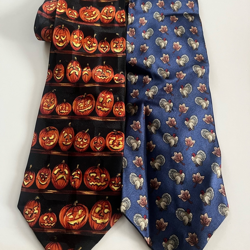 Men’s Halloween and Thanksgiving Ties.
